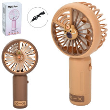 вентилятор 13см.  акум., USB-зар., в кор. 8,5х16х5см.  МК 5667  (48)