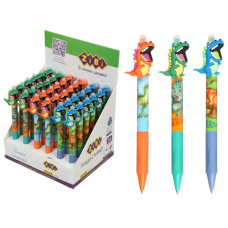 ручка Zibi Dino "пиши-витирай" гелева 0,5мм. синя  ZB.2213-99  (36/432/864)