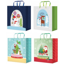 пакет подар. Мандарин паперовий новорічний 18х18х10см.  GB-20279,20280,20281,20282/СПК42  (12)