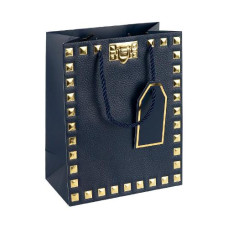 пакет подар. паперовий 31х42х12см. з тисненням фольгою Dark Blue  HL-1927/124847  (12/360)