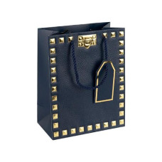 пакет подар. паперовий 26х32х12см. з тисненням фольгою Dark Blue  HL-1926/124846  (12/480)