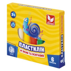 пластилін Школярик круглий восковий  6кол./78гр.  83811905  (26)