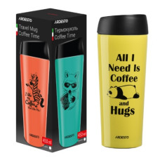 термокухоль Ardesto Coffee Time Panda 0,45л. з нержавіючої сталі  AR2645DTY