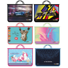 портфель Cool for shool пластиковий А4 на блискавці з тканинними ручками  CF30000/30001/8300  (30)