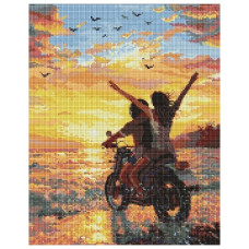 алмазна мозаїка Ідейка 40х50см. "Морська поїздка на двох"  АМО20202