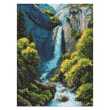 алмазна мозаїка Ідейка 30х40см. "Водоспад у горах"  АМО20230