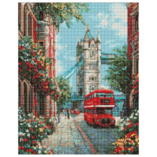алмазна мозаїка Ідейка 40х50см. "Квітучий Лондон"  АМО20248