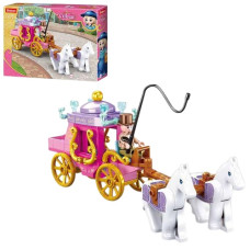 конструктор Sluban карета з кіньми, фігурка, 139 дет. в кор. 24х19х4,5см.  М38 В0872  (60)
