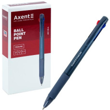 ручка Axent TrioLine автом. кульк. 0.7мм. триколірна (синій/чорний/червоний)  АВ1105-А (12/144/1728)