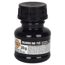 туш для креслення Koh-i-Noor чорна 20мл.  141701  (20)