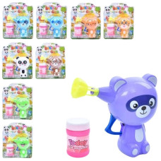 пістолет з мильними бульбашками тваринка 12см., запаска 6см., на бліст. 17х20,5х5см.  6121  (90)