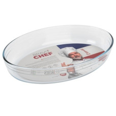 форма для запікання Bravo Chef скляна овальна 39х27х6см. 4,0л.  BC-347B/FR