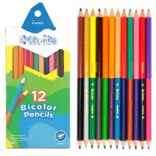 олівці кольор. Marco 1110-12CB 12шт./24кол. Colorite двосторонні карт. уп. заточ. (12/240)