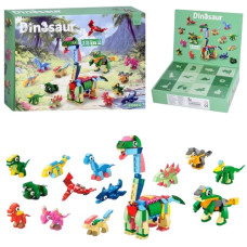 конструктор динозавр 2в1, адвент-календар, набір динозаврів, в кор. 25х19х5см.  9106К12  (36)
