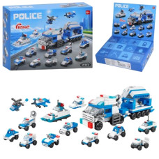 конструктор поліція, адвент-календар, набір транспорту, в кор. 25х19х5см.  9113К12  (36)