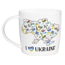 чашка Kvarta 360мл. "I Love Ukraine" в подар. кор.  1943  (9)
