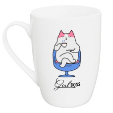 чашка Kvarta 360мл. капучино "Girl boss" в подар. кор.  1733  (9)