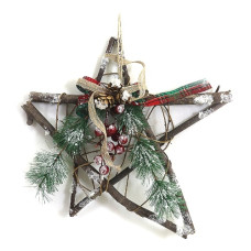 венок новогодний "Звезда с ветками" d-31см.  DSCN0486