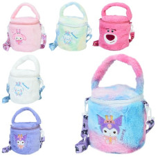 сумочка KR 13х11х11см., довга та коротка ручки, 1 від., плюш, в кул. 17х16х5см.  YG0218  (100)