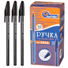 ручка J.Otten 555А кульк. чорна (аналог Aihao AH-555)   (50/1000/4000)
