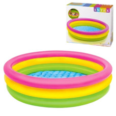 басейн "Веселка" круглий, 3 кільця, 114х25см. 136л., від 3 до 6 років, в кор.  57412  (6)