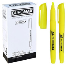 текст-маркер Buromax круглий, 2-4мм., жовтий  ВМ.8903-08  (12/144/864)