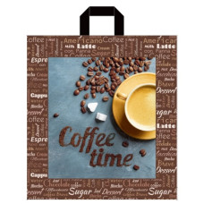 пакет з петлевою ручкою 40х43см. Coffee time (серія діор)  (50/500)