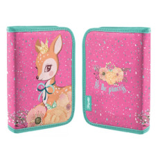 пенал 1 Вересня 532903/НР-04 твердий одинарний з двома клапанами "Forest princesses" рожевий