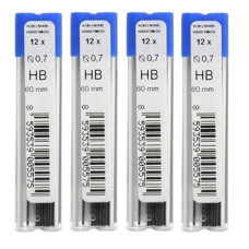 грифелі для мех. олівців Koh-i-Noor 0,7мм., НВ, 12шт. в тубусі  4162 НВ  (12/120/6000)