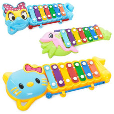 ксилофон тваринка, 7 тонів, паличка, в кул. 27х12,5х2см.  8820АВ-8830В  (180)