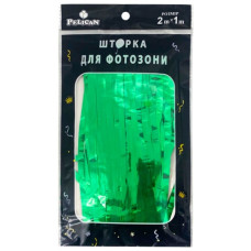 шторка для фотозони Pelican 1х2м. "Глянцева фольга" зелена  872111  (10/300)
