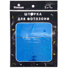 шторка для фотозони Pelican 1х2м. "Квадрат голограма" синя  872236  (10/300)
