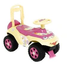каталка Машинка Doloni-toys музична бежево-рожева  0142/07UA