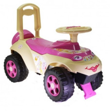 каталка Машинка Doloni-toys бежево-рожева  0141/07