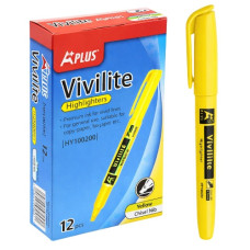 текст-маркер Beifa HY100200-YE жовтий, скош. накінеч.  (12/144)