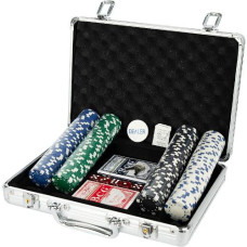 набір для покеру 200 фішок без номіналу в мет. кейсі 30х21х7см.  80382  (6)
