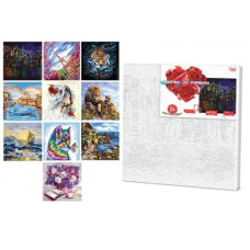 набір д/творч. Danko toys "Картина за номерами на полотні" 40х40см.  KpN-40х40-02-01,02,...,10  (10)