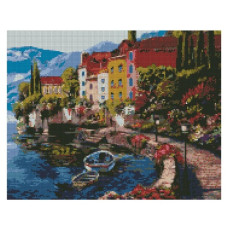 алмазна мозаїка Ідейка 40х50см. "Ранок на березі озера"  АМО7025