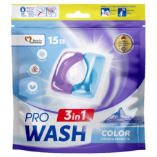 капсули для прання Pro Wash Гірська свіжість свіжість  15шт.