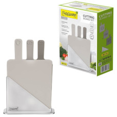 набір дошок кухонних Maestro пластикових 3шт. + підставка  MR-1789