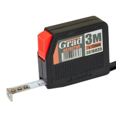 рулетка Сигма з автостопом 3м.×13мм. чорна Grad  3816035  (12)