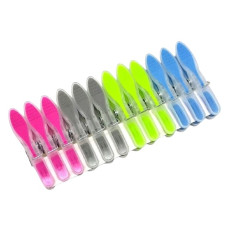 прищіпки пластмасові кольорові 12шт./уп.  8109