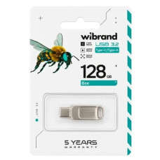 флеш-карта Wibrand Gen1 Bee 128Gb USB 3.2 USB Type-A/USB Type-C  WI3.2TC/BE128TC039S