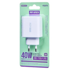 зарядний пристрій Remax Kiddy Series 40W 1A+2C Fast Charge  RP-U123