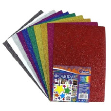 фоаміран J.Otten А4 з гліттером EVA 1,7мм. набір 10кол., без клейового шару  17GLA4-Mix1  (96)