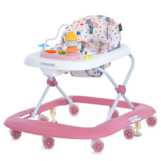 ходунки муз., 8 колес, стопор, на батар., рожеві  ME 1217 PYRAMID Pink  (1)