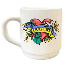 чашка Kvarta 290мл. Luminarc циліндр "Серце Ukraine" в кор.  1102  (10)