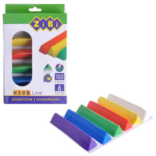 пластилін Zibi Kids Line трикутний м'який восковий з дод. каучуку  6кол./150гр.  ZB.6225  (12/144)