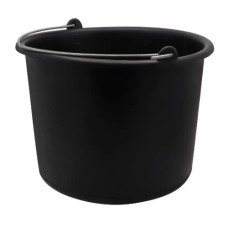 відро господарське 16л. чорне кругле прогумоване з мет. ручкою  VHG26816