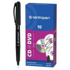 маркер Centropen 4616 для CD/DVD зелений  0,6мм. трикутний корпус  (10/1000)